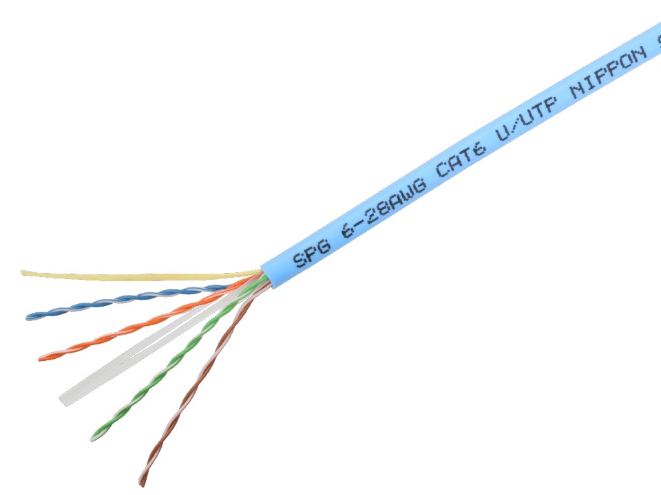 品質検査済 CAT6 紫 残量294m SPG6 UTPケーブル 0.3-4P その他 